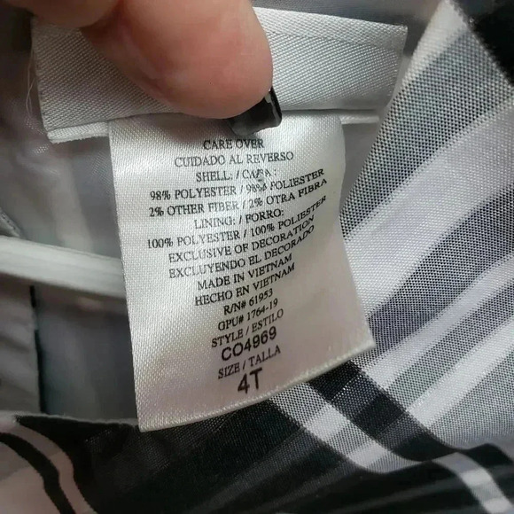 Jona Michelle Black and White Plaid Holiday Dress - Picture 5 of 6